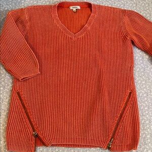 Tyler Boe Orange V-Neck Sweater